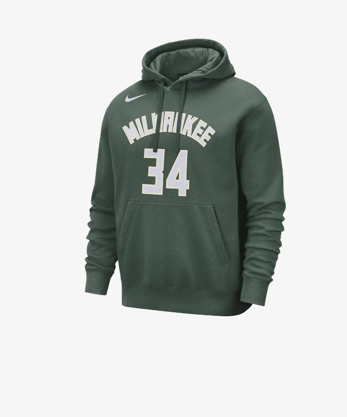 Resim Nike Milwaukee Bucks Club Antetokounmpo Hoodie