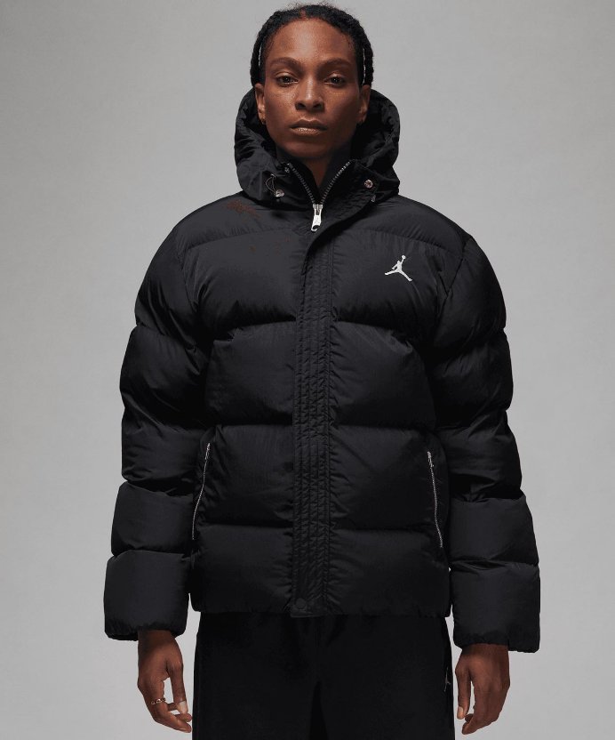 Resim Jordan Essentials Hip Length Hooded Puffer