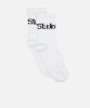 Resim Reflect Studio Ribbed Logo Socks White