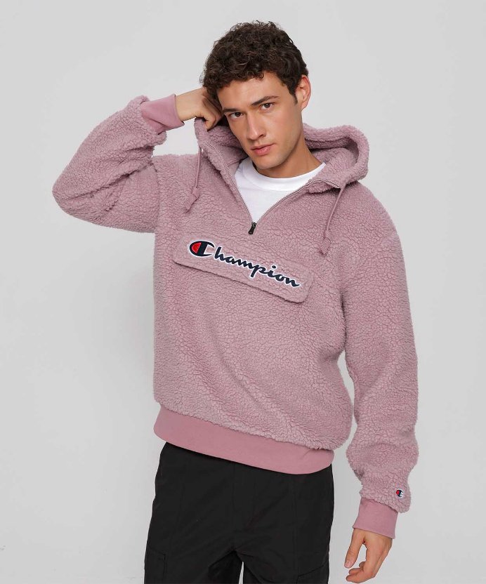 Resim Champion Hooded Half Zip Top